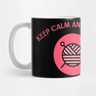 Keep calm and knit on Mug